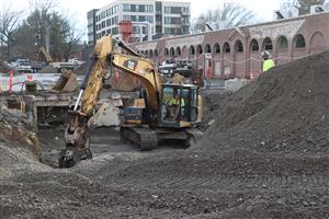 excavation work in former boiler room